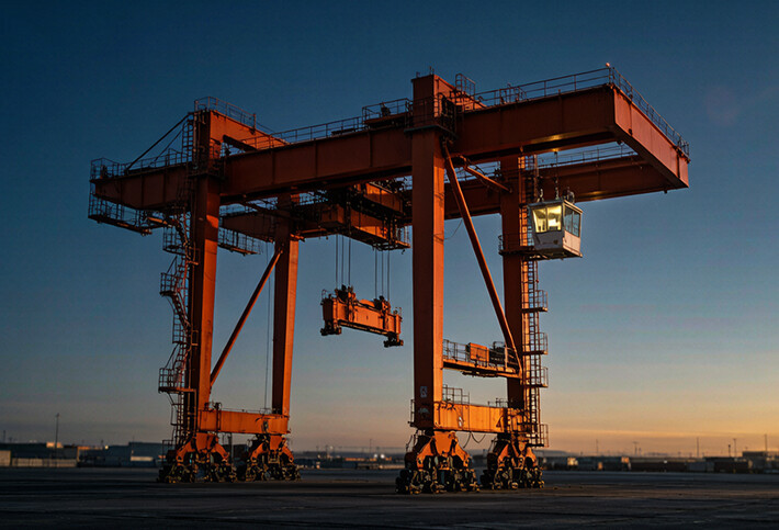 Upper Rotating Rail-Mounted Container Gantry Crane