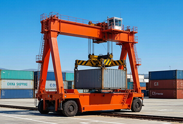 Upper Rotating Rail-Mounted Container Gantry Crane