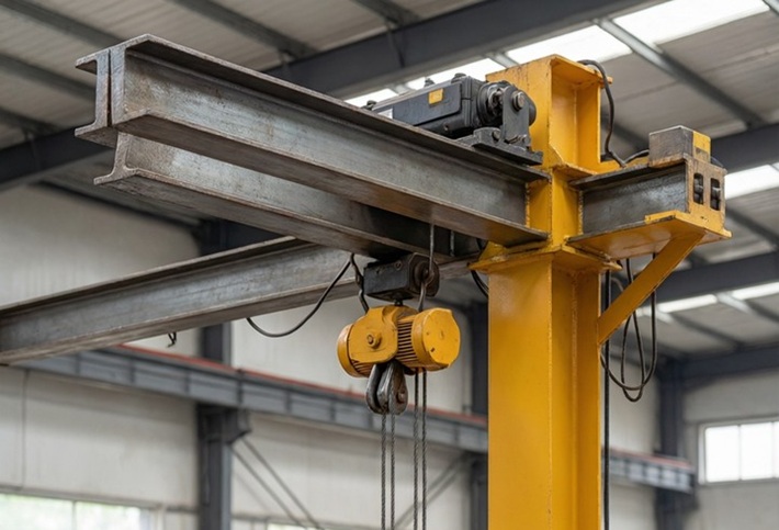 Light Pillar Mounted Slewing Jib Crane